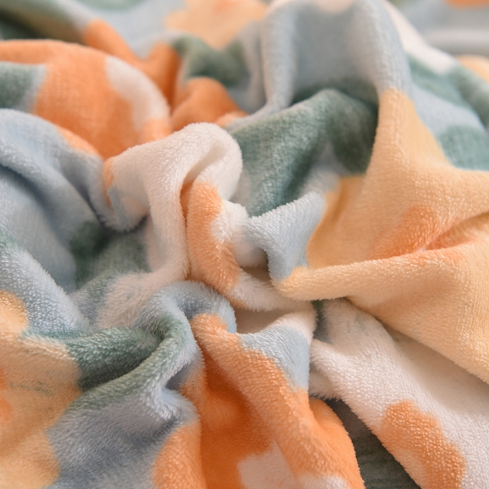 91家纺网 家纺一手货源 找家纺 眠博士 2021新款印花款多功能毛毯单被套漫天花海