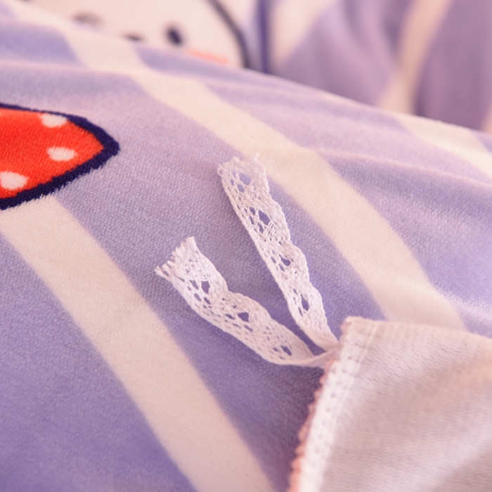 91家纺网 家纺一手货源 找家纺 眠博士 2021新款印花款多功能毛毯单被套萌萌兔