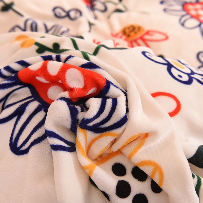 91家纺网 家纺一手货源 找家纺 眠博士 2021新款印花款多功能毛毯单被套太阳花