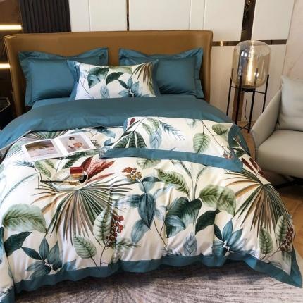 91家纺网 家纺一手货源 找家纺 涞澳 2021新款100支数码印花四件套 穗禾