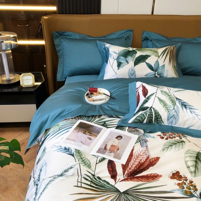 91家纺网 家纺一手货源 找家纺 涞澳 2021新款100支数码印花四件套 穗禾