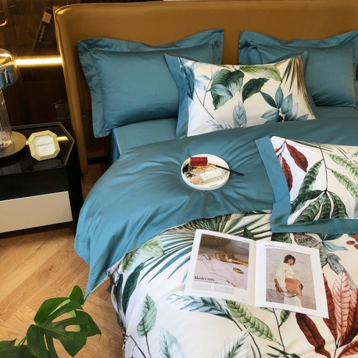 91家纺网 家纺一手货源 找家纺 涞澳 2021新款100支数码印花四件套 穗禾