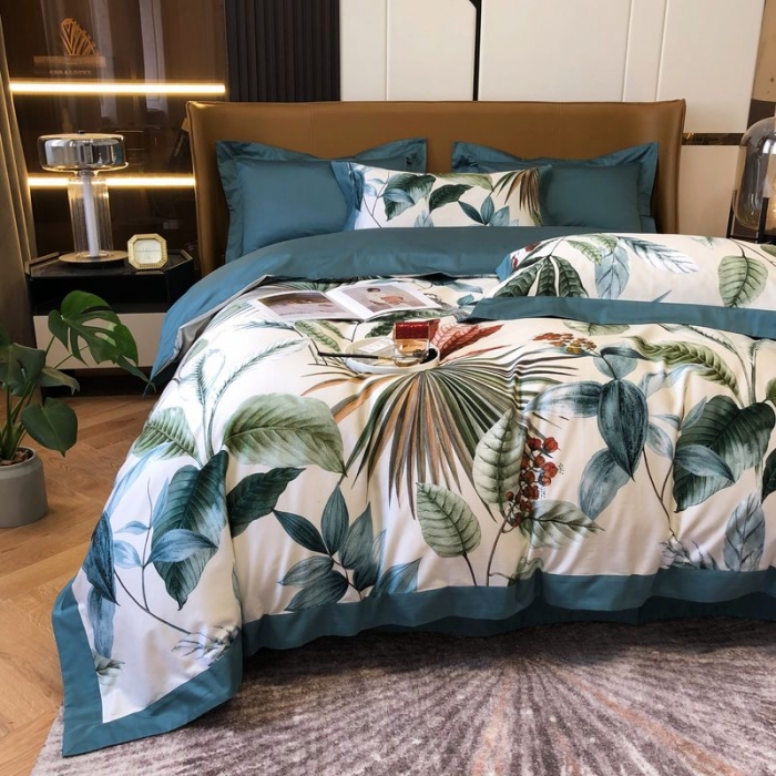 91家纺网 家纺一手货源 找家纺 涞澳 2021新款100支数码印花四件套 穗禾