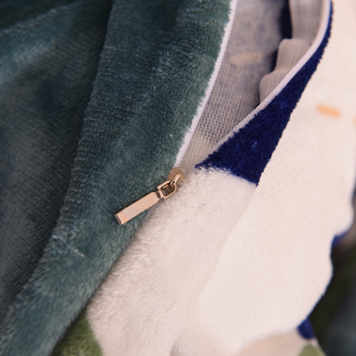 91家纺网 家纺一手货源 找家纺 眠博士 2021新款印花款多功能毛毯单被套英伦熊