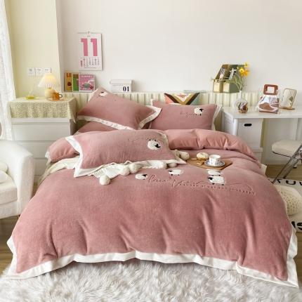 91家纺网 家纺一手货源 找家纺 （总）眠屿家纺 2021新款高克韩国绒四件套