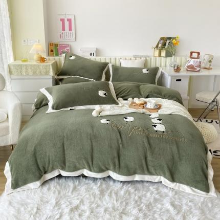 91家纺网 家纺一手货源 找家纺 （总）眠屿家纺 2021新款高克韩国绒四件套