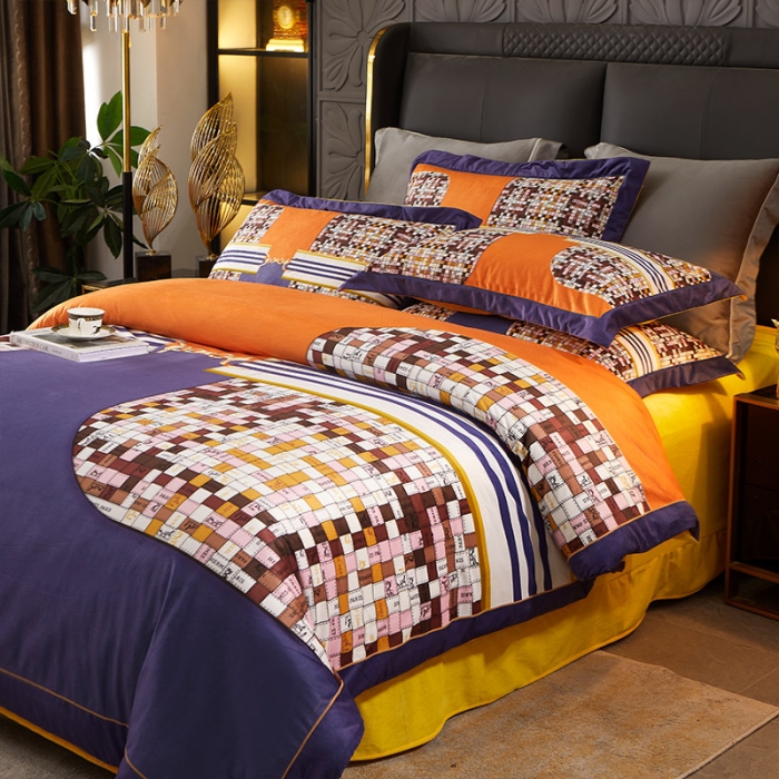 91家纺网 家纺一手货源 找家纺 2025新款数码印花加厚水晶绒法莱绒四件套牛奶宝宝雕花 梦幻巴黎