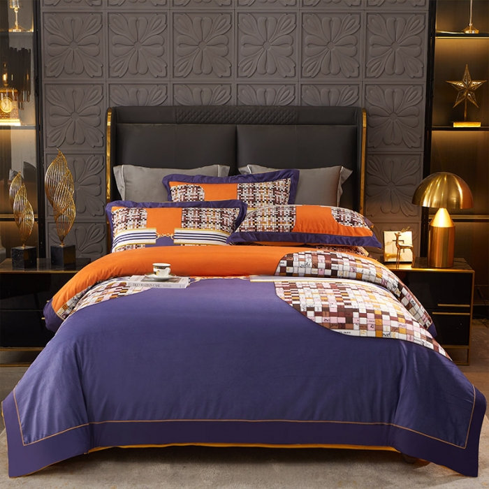 91家纺网 家纺一手货源 找家纺 2025新款数码印花加厚水晶绒法莱绒四件套牛奶宝宝雕花 梦幻巴黎