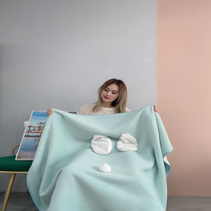 91家纺网 家纺一手货源 找家纺 （总）丝莱尔2021新款多功能卡通懒人毯子毛毯