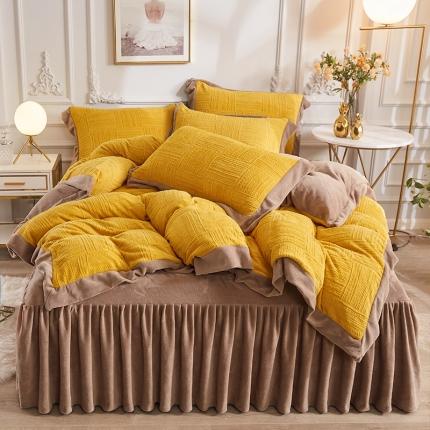 91家纺网 家纺一手货源 找家纺 （总）网红馆 2025新款牛奶绒雕花四件套