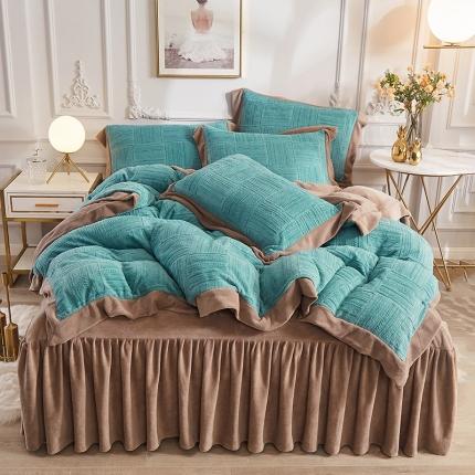 91家纺网 家纺一手货源 找家纺 （总）网红馆 2025新款牛奶绒雕花四件套