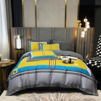 91家纺网 家纺一手货源 找家纺 (总) 朵美 2021新款100支全棉双股磨毛印花系列四件套