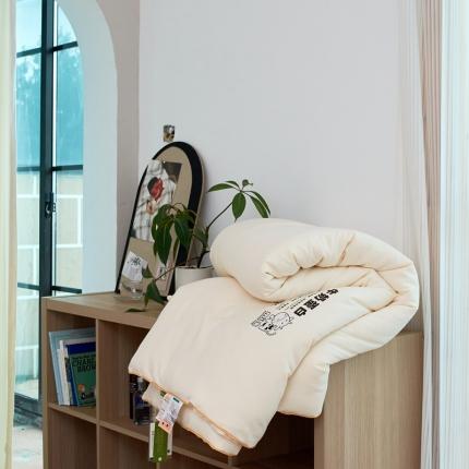 2021木堇新款牛奶绒大豆纤维被春秋被冬被被子被芯 奶白