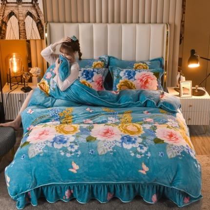 91家纺网 家纺一手货源 找家纺 （总）爱洛家纺2021新款金貂绒四件套