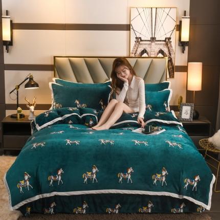 91家纺网 家纺一手货源 找家纺 （总）爱洛家纺2021新款牛奶绒四件套