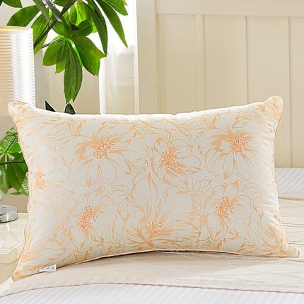 91家纺网 家纺一手货源 找家纺 枕之坊 2021新款凤尾花枕 橙黄