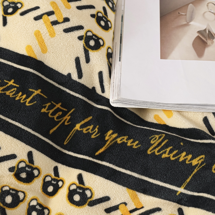 91家纺网 家纺一手货源 找家纺 爱洛家纺2021新款牛奶绒四件套 可爱-熊