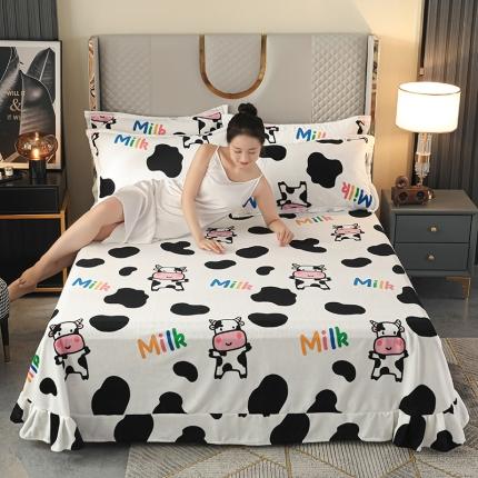 爱洛家纺2021新款牛奶绒四件套 小奶牛