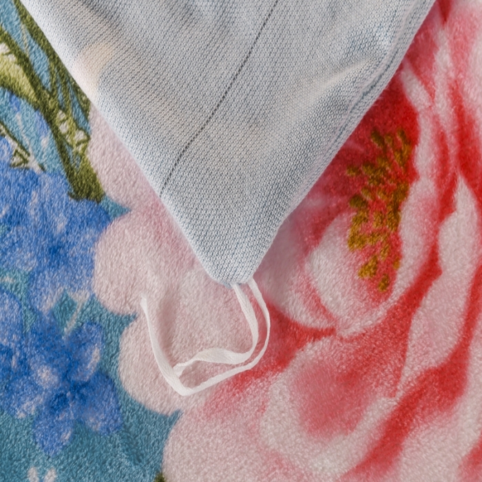 91家纺网 家纺一手货源 找家纺 爱洛家纺2021新款金貂绒四件套 百花争艳-蓝