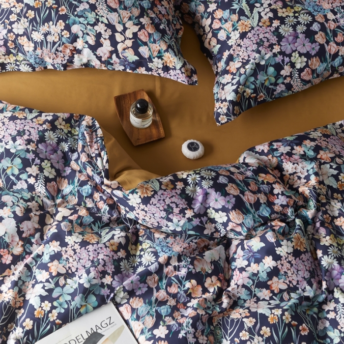 91家纺网 家纺一手货源 找家纺 优然居 2021新款60支数码印花宽边四件套 艾琳娜