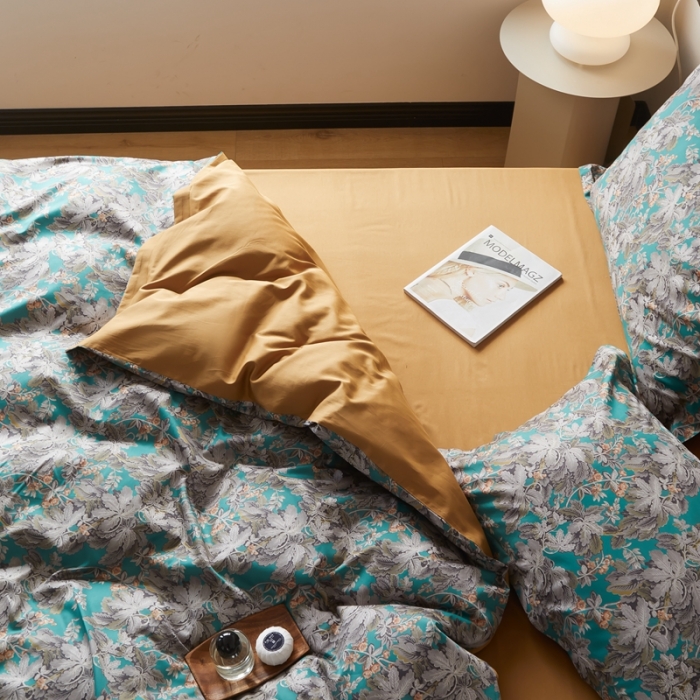 91家纺网 家纺一手货源 找家纺 优然居 2021新款60支数码印花宽边四件套 安娜苏