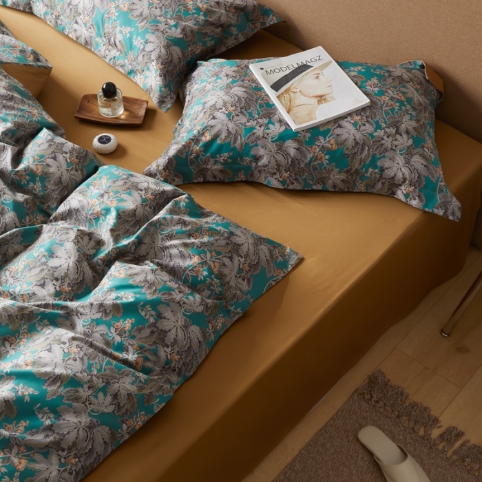 91家纺网 家纺一手货源 找家纺 优然居 2021新款60支数码印花宽边四件套 安娜苏