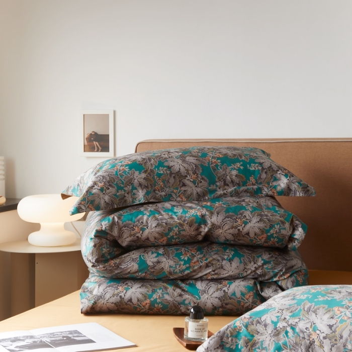 91家纺网 家纺一手货源 找家纺 优然居 2021新款60支数码印花宽边四件套 安娜苏