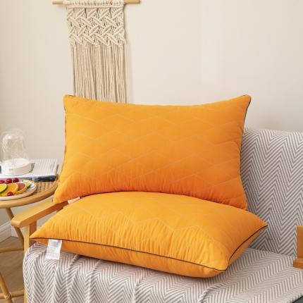 枕之坊 2021新款菱形舒适枕48×74cm 黄色