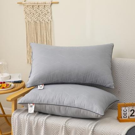 枕之坊 2021新款菱形舒适枕48×74cm 灰色