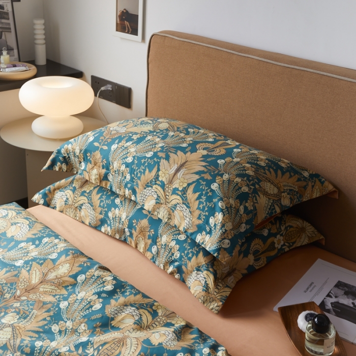 91家纺网 家纺一手货源 找家纺 优然居 2021新款60支数码印花宽边四件套 劳琳达