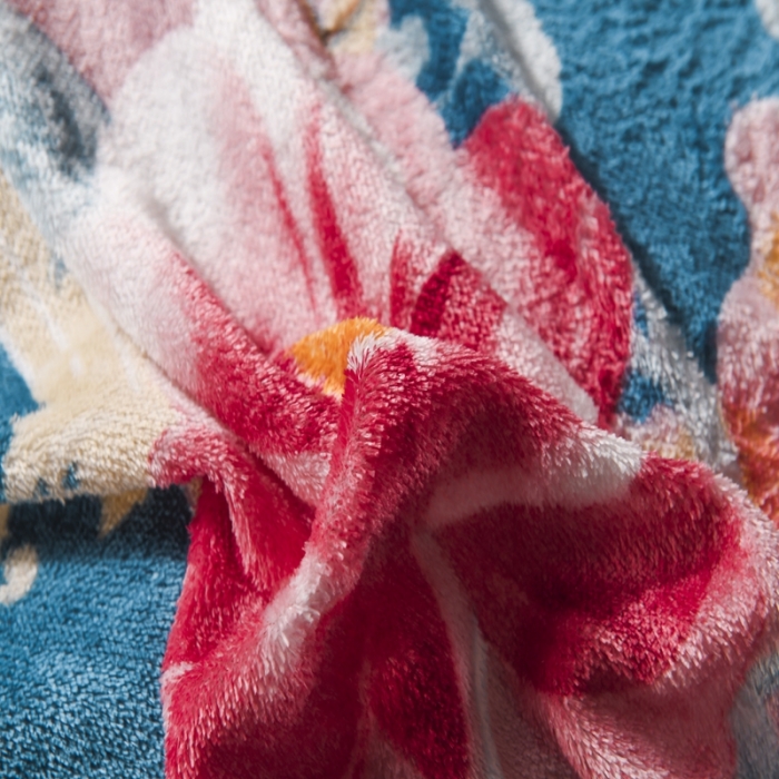 91家纺网 家纺一手货源 找家纺 爱洛家纺2021新款金貂绒四件套 繁花似锦