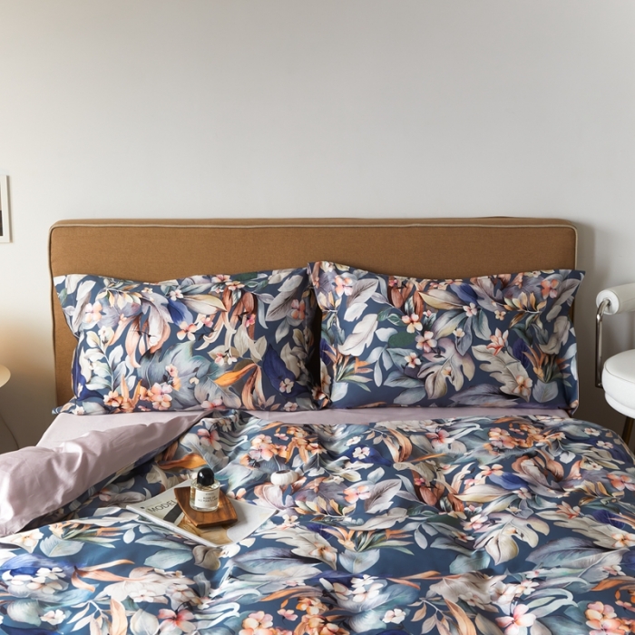 91家纺网 家纺一手货源 找家纺 优然居 2021新款60支数码印花宽边四件套 马丽娜