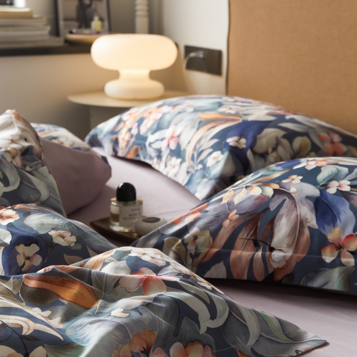 91家纺网 家纺一手货源 找家纺 优然居 2021新款60支数码印花宽边四件套 马丽娜