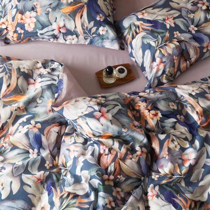 91家纺网 家纺一手货源 找家纺 优然居 2021新款60支数码印花宽边四件套 马丽娜