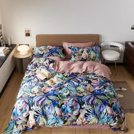 优然居 2021新款60支数码印花宽边四件套 玛姬