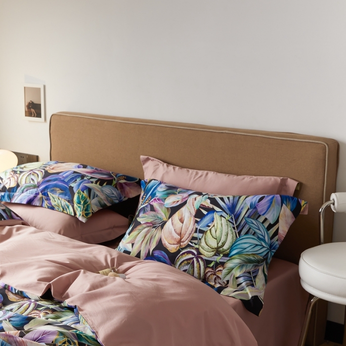 91家纺网 家纺一手货源 找家纺 优然居 2021新款60支数码印花宽边四件套 玛姬