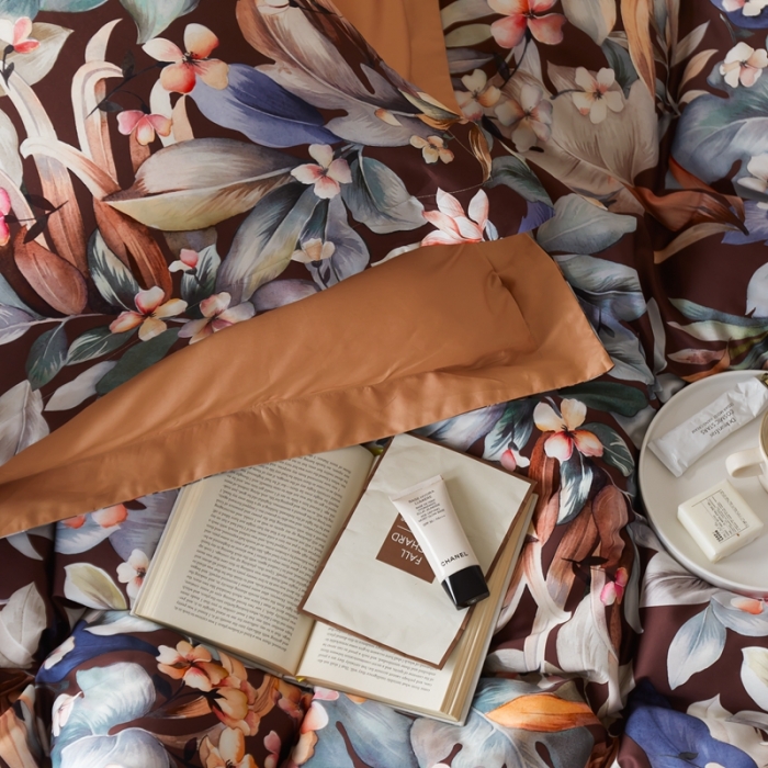 91家纺网 家纺一手货源 找家纺 优然居 2021新款60支数码印花宽边四件套 玛丽琳