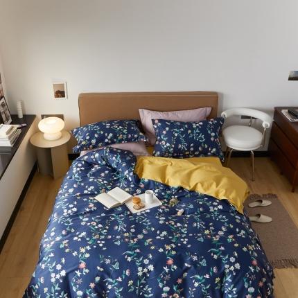 91家纺网 家纺一手货源 找家纺 优然居 2021新款60支数码印花宽边四件套 温妮兰