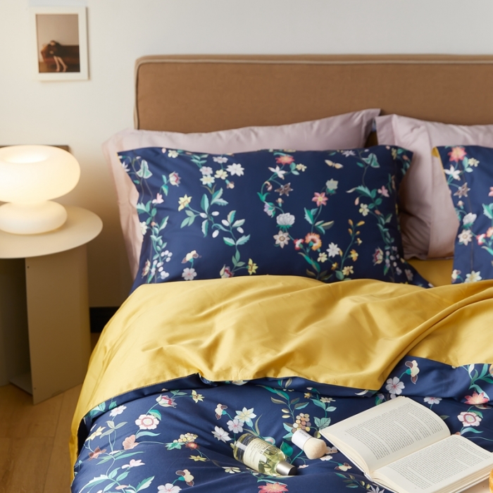 91家纺网 家纺一手货源 找家纺 优然居 2021新款60支数码印花宽边四件套 温妮兰