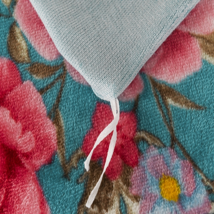 91家纺网 家纺一手货源 找家纺 爱洛家纺2021新款金貂绒四件套 鸟语花香-蓝