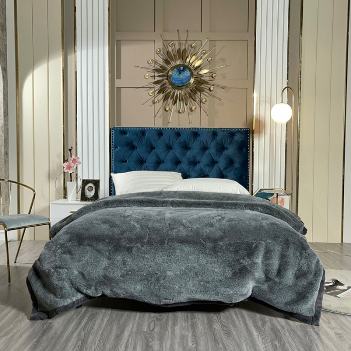 91家纺网 家纺一手货源 找家纺 凯轩毛毛毯毯子 2024新款仿雪狐毛皮毛毛毯毯子 雪狐青