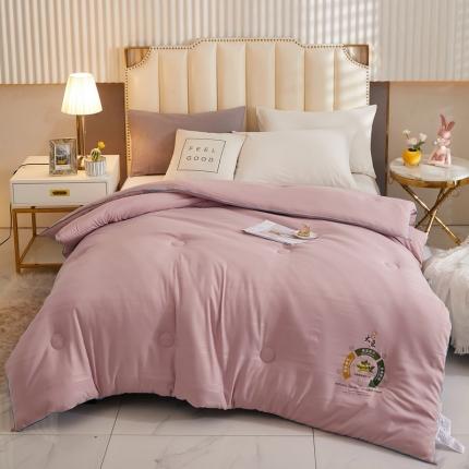 澳洲羽 2024新超柔暖绒大豆被子被芯春秋被冬被 豆沙色