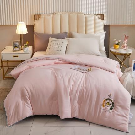澳洲羽 2024新超柔暖绒大豆被子被芯春秋被冬被 粉色