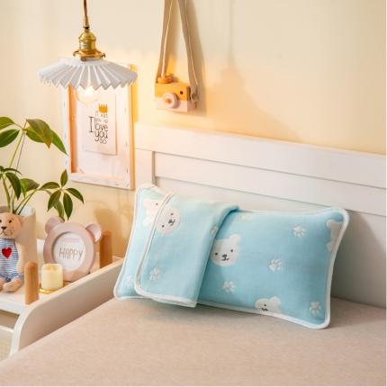 91家纺网 家纺一手货源 找家纺 （总）朴尔 2021年新款全棉六层纱布儿童枕套