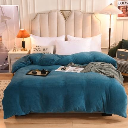 （总）甜之梦 2025牛奶绒纯色拼色单品四件套被套（可定制尺寸）