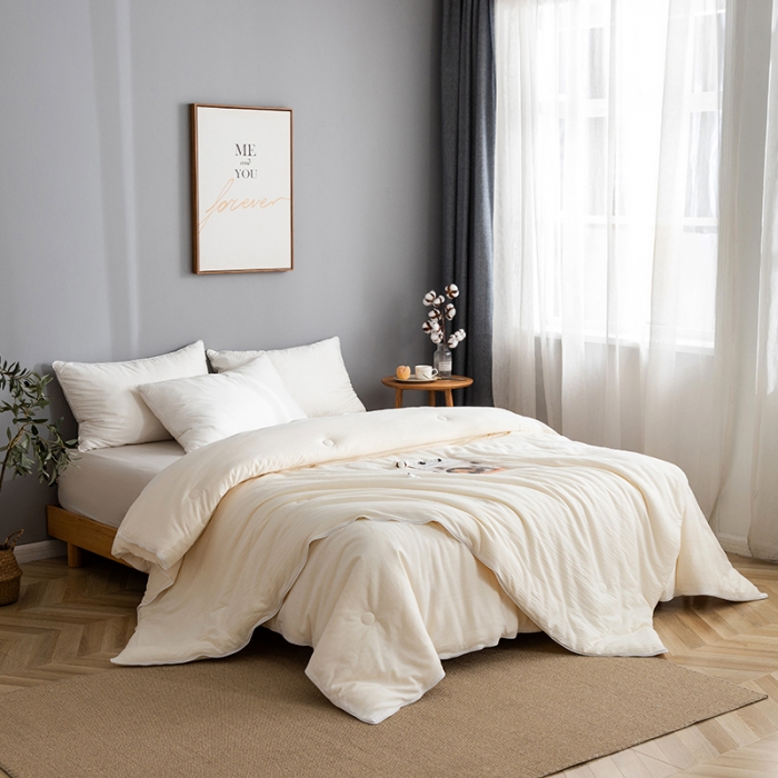 91家纺网 家纺一手货源 找家纺 （总）2024新款原棉大豆子母被51%大豆纤维被二合一子母被