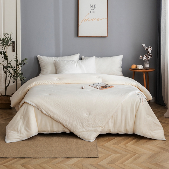 91家纺网 家纺一手货源 找家纺 （总）2024新款原棉大豆子母被51%大豆纤维被二合一子母被