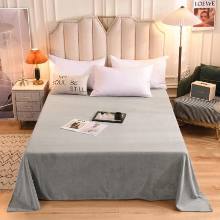 91家纺网 家纺一手货源 找家纺 （总）甜之梦 2025牛奶绒纯色拼色单品四件套床单（可定制尺寸）