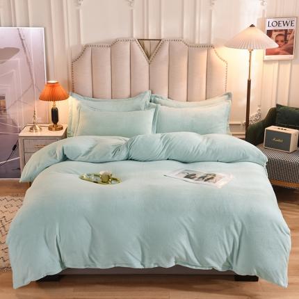 甜之梦家纺2025新款牛奶绒四件套（可定制尺寸） 嫩绿