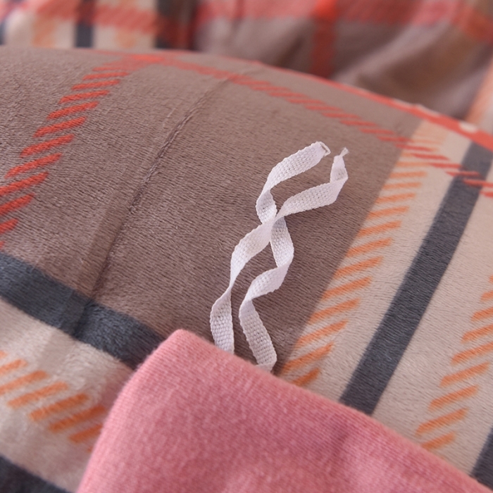 91家纺网 家纺一手货源 找家纺 甜之梦 2025新款水晶绒单品被套 格子萌熊